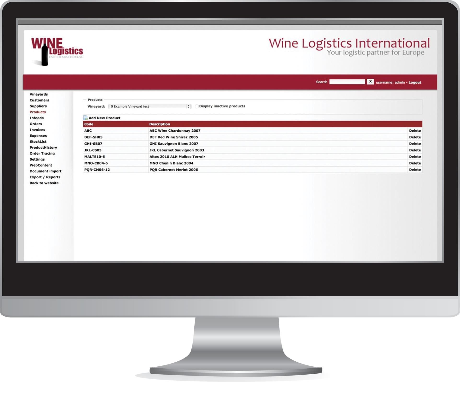 Wine-Logistics International ERP