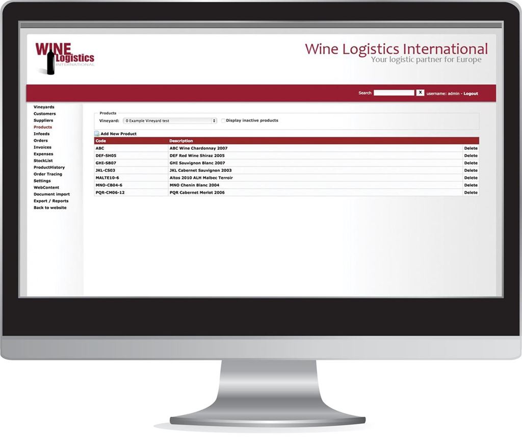 Wine-Logistics International ERP